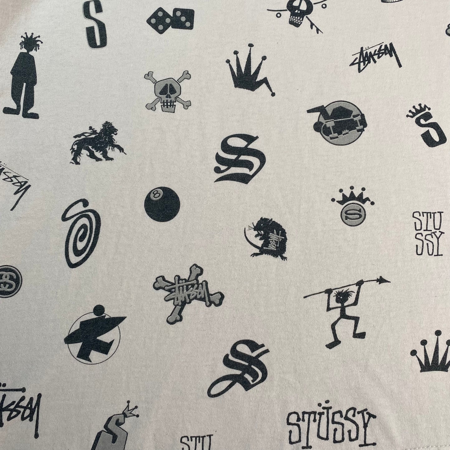 Stüssy 2000’s Logo All Over Print T-Shirt M